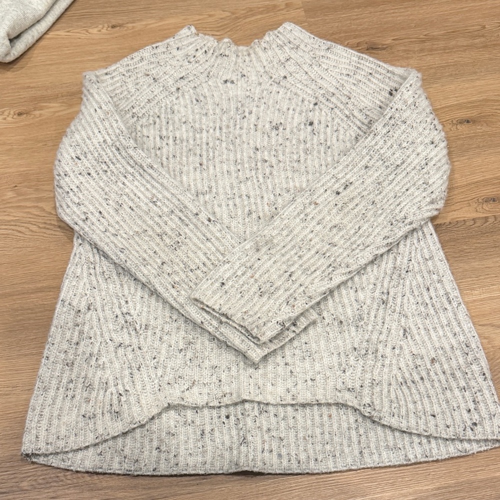 Madewell Women's Speckled Gray Turtleneck Sweater